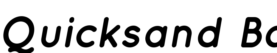 Quicksand Bold Oblique Regular Font Download Free